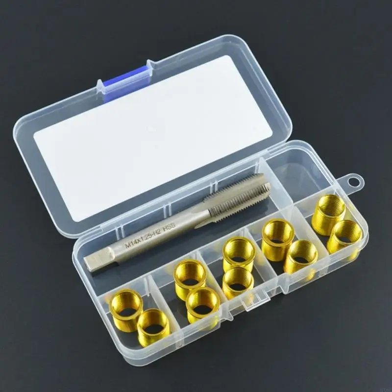 HX6C شرارة المقابس طقم تصليح الموضوع M12x1.25 إدراج الحنفية خيط الفولاذ المقاوم للصدأ أداة إصلاح لملحقات محرك السيارات