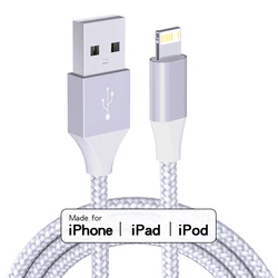 1pc LAIHONEN MFi USB A To Lightning Cable For iPhone 14 13 12 11Pro X XR Max 8 2.4A USB Lighting Charger Cable Data Wire Cord