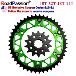 13T 14T Front 45T~52T Rear Teeth Motorcycle Sprocket Wheel Fit For KAWASAKI KLX450R KX450F KLX450 KX450 KLX KX 450 R F