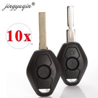 jingyuqin 10pcs HU92 Hu58 Remote Car Key Shell For BMW 3 5 7 SERIES Z3 Z4 X3 X5 M5 325i E38 E39 E46 3Button Key Fob Case Housing