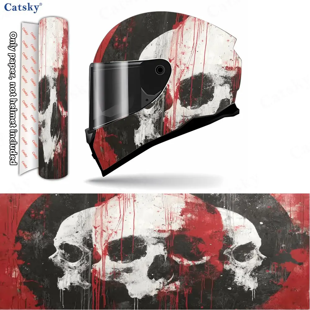 Blood skeleton PVC material self adhesive waterproof motorcycle helmet sticker, paste firmly and do not fall, waterproof and wea