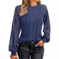 Solid Casual Loose Blouses For Women Fashion 2024 Autumn Vintage Women's Oversized Shirts And Blouses Elegant Youth Female Tops - Image 3