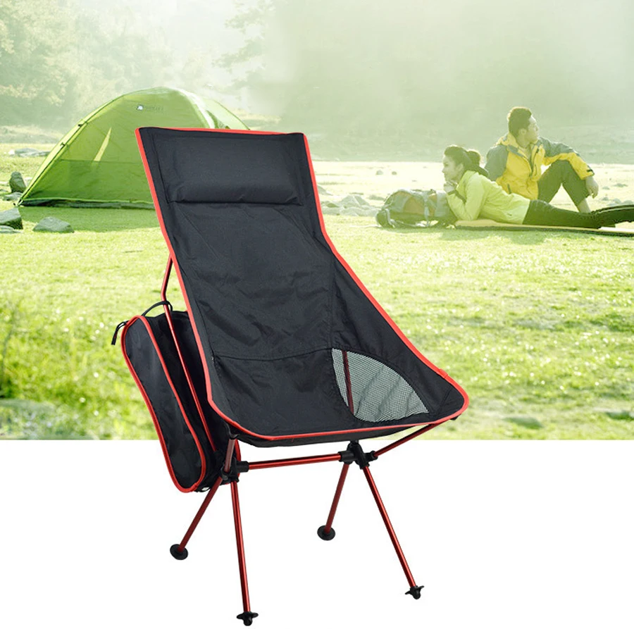 

HooRu Portable Beach Chair Folding Lounge Backrest Camping Chairs with Carry Bag Lightweight Fishing Picnic Travelling Tools