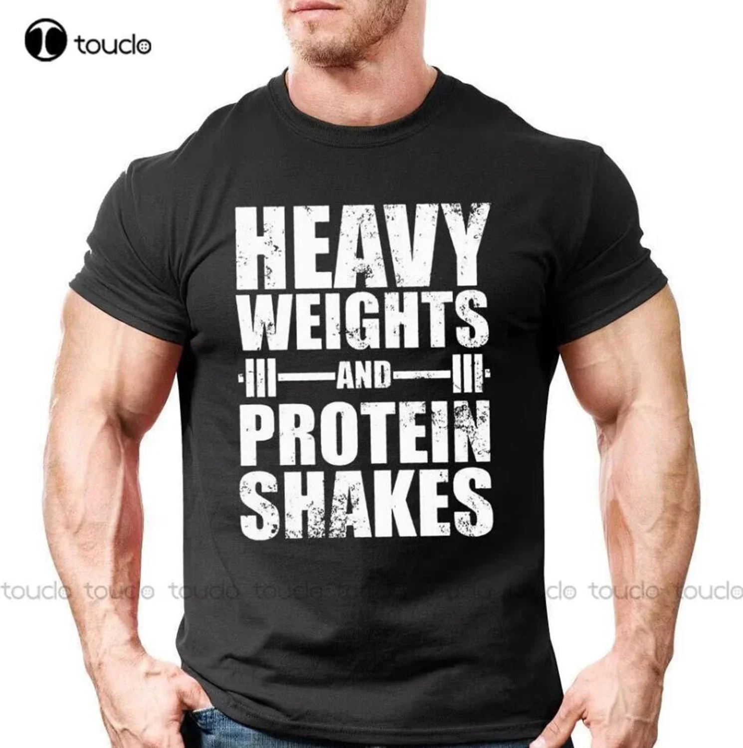 Men Summer Fashion Top Selling Heavy Weights And Protein Shakes | Uk Bodybuilding T-Shirt Gymer Workout Trainer O-Neck Tee