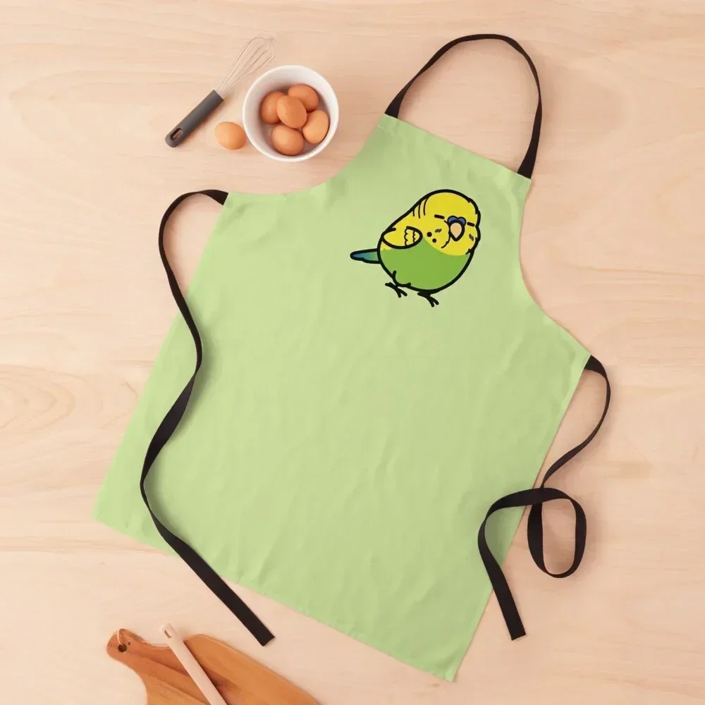 Chubby Green English Budgie - Male Apron Woman Kitchen Sexy Apron