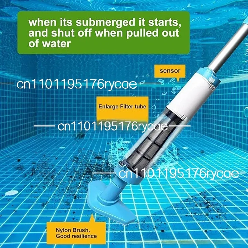 For Spa Center Bathtub Sand Debris 3 in 1 Cordless Rechargeable Pool Vacuum Cleaner Handheld Pool Cleaner Suitable