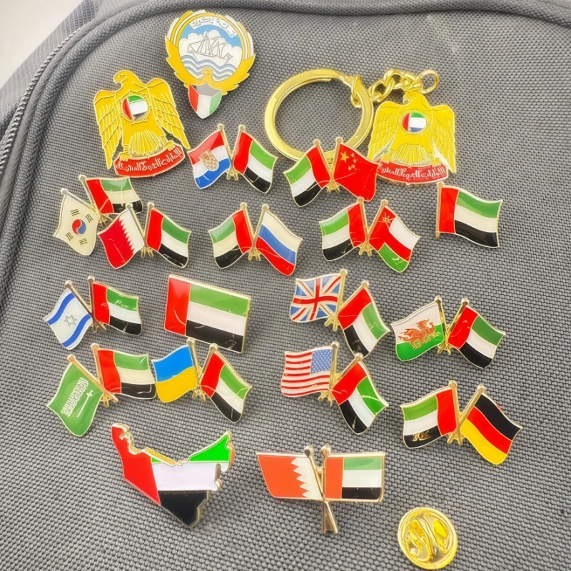 United Arab Emirates Flag Badge National Metal Lapel Pin Friendship Flag Brooch