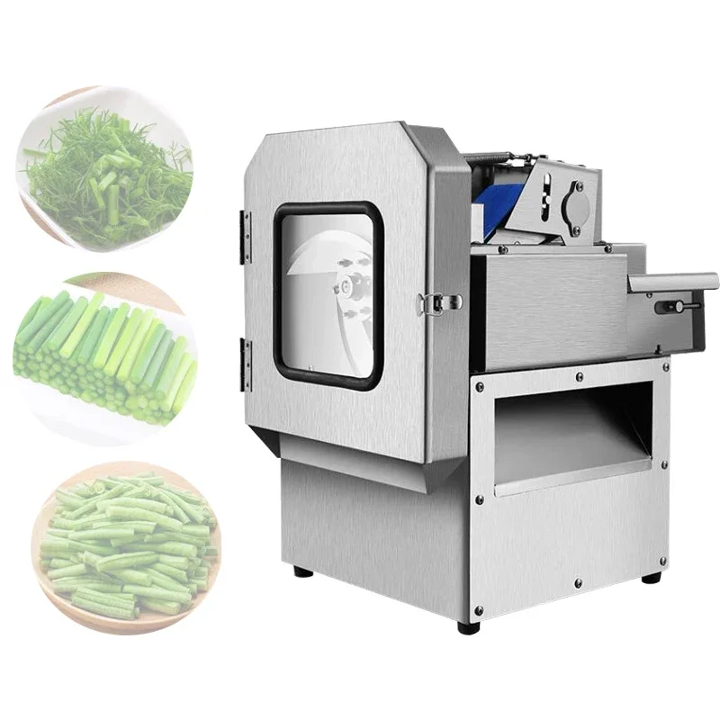 Automatic Vegetable Cutting Machine Commercial Potato Radish Slicer Shredded Pepper Sliced Green Onion Leek Cutting Machine