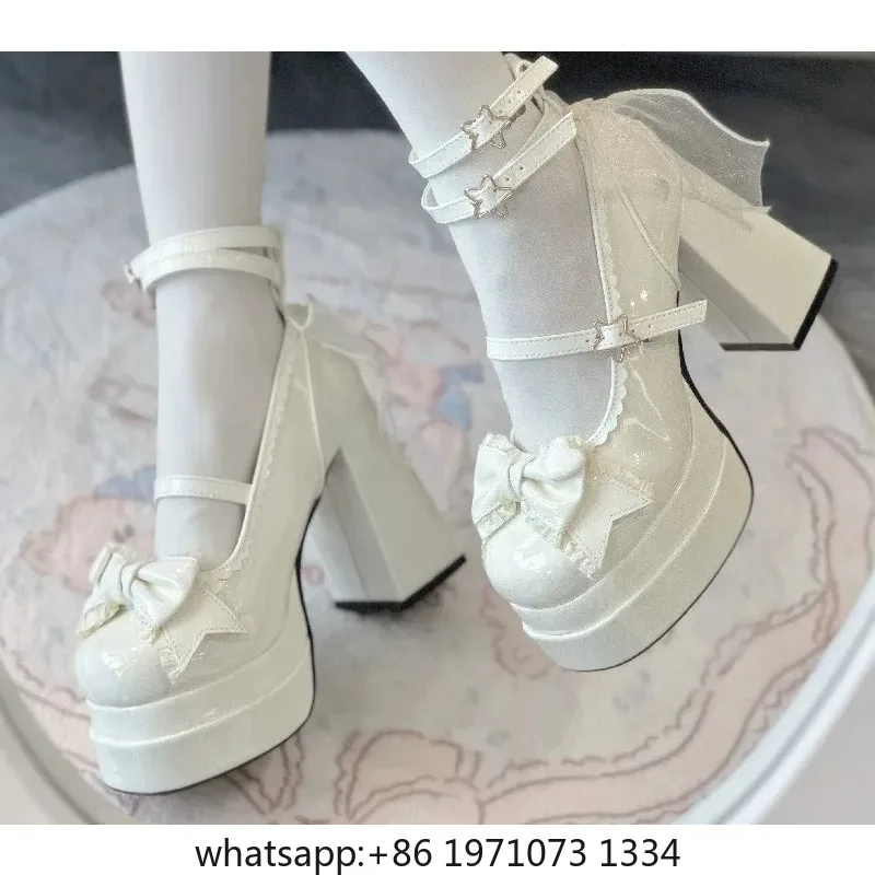 NASBAVI Night Club Platform Women Lolita Pumps Fashion Shallow High Heel Shoes 2025 Spring Autumn Ladies Outdoor Stripper Shoes