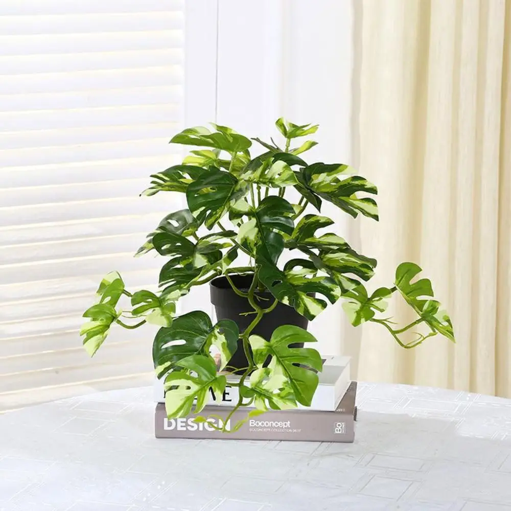Tropical Creative Party Decoration Office For Home Living Room Desk Simulation Plants Turtle Leaves Green Plant Fake Plant