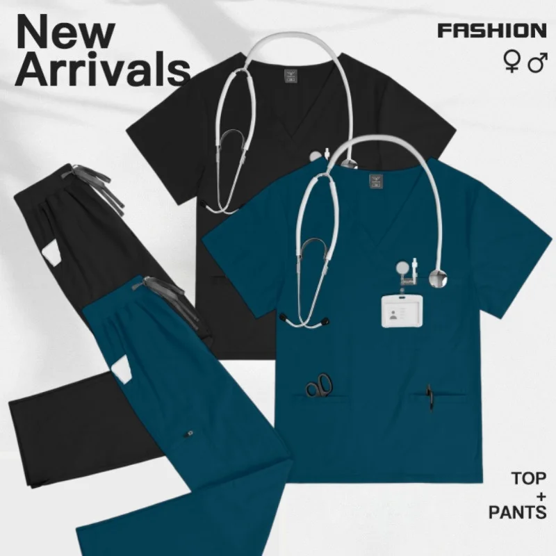 two-piece-chef-workwear-independent-hand-washing-set-top-elastic-drying-hospital-nurse-set-clinic-shirt-nurse-scrubbing-set