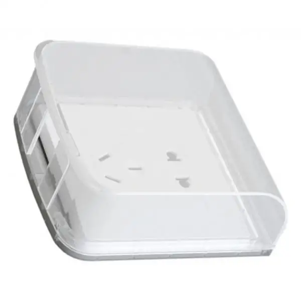 2xWaterproof Outlet Plug Cover Wall Socket Protector Dustproof for Restaurants Transparent