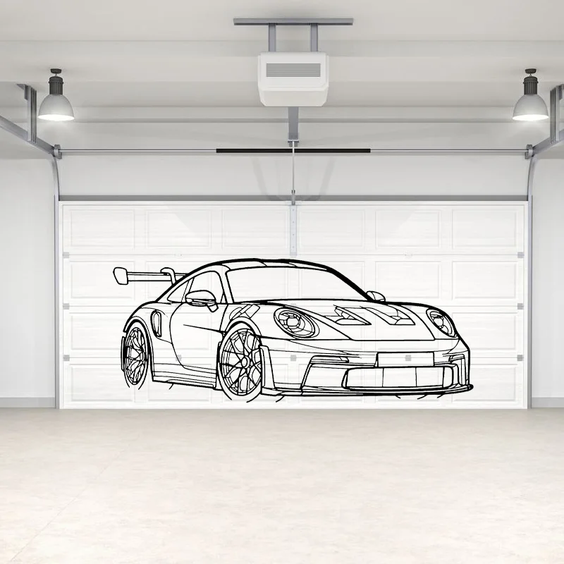 Raceauto silhouet sportwagens muursticker garage reparatie etalage decor stickers vinyl kunst woondecoratie kamer muurschilderingen AC18