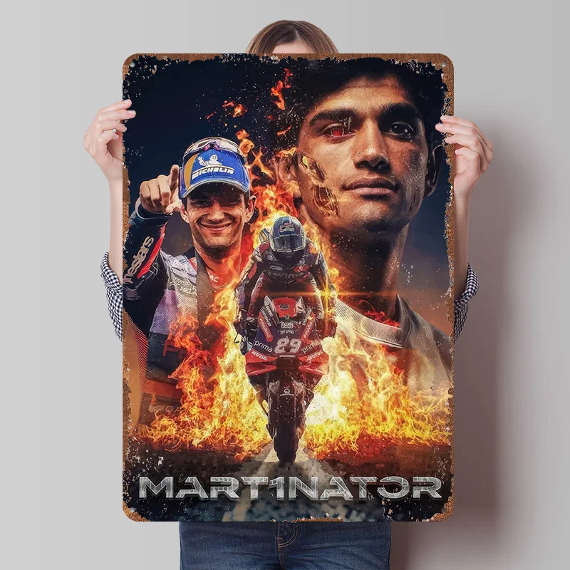 Jorge Martin Poster Customized Wall Art Vintage Metal Signs Retro Tin Plaque for Man Cave Gaming Room Decoration Cozy House Home