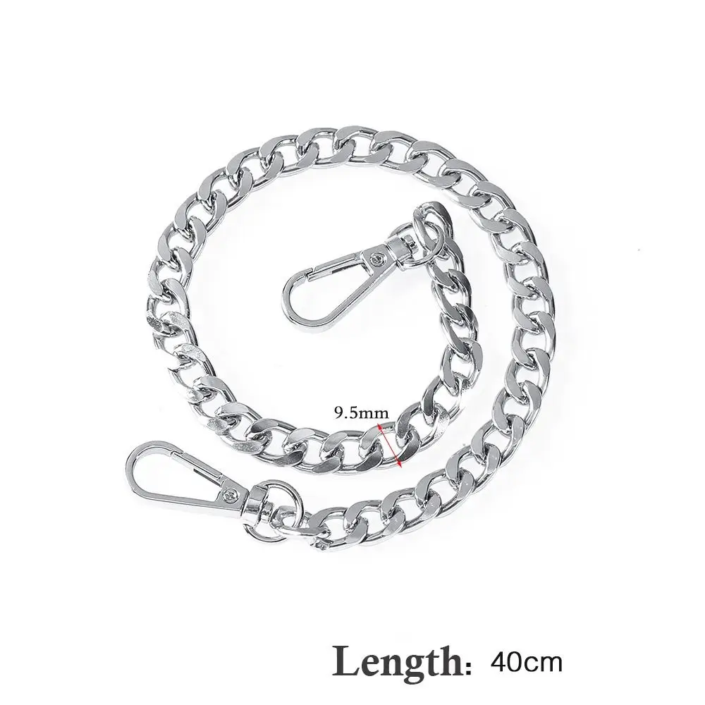 Metal Short Replacement Purse Chain Flat Chain Buckle Chain Purse Strap Extender Handbag Accessories DIY Bag Extension Chain