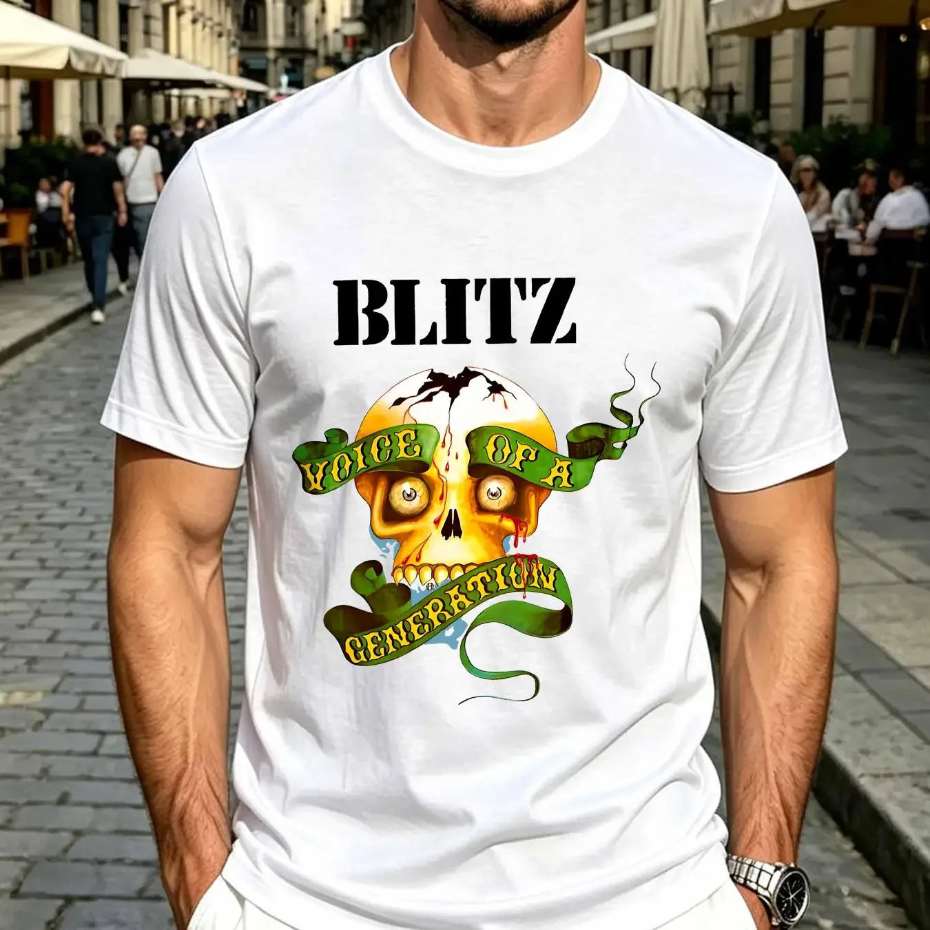 washed T Shirt Blitz Voice Of A Generation oi street punk uk82 skinhead partisans attak long or short sleeves vintage Washed