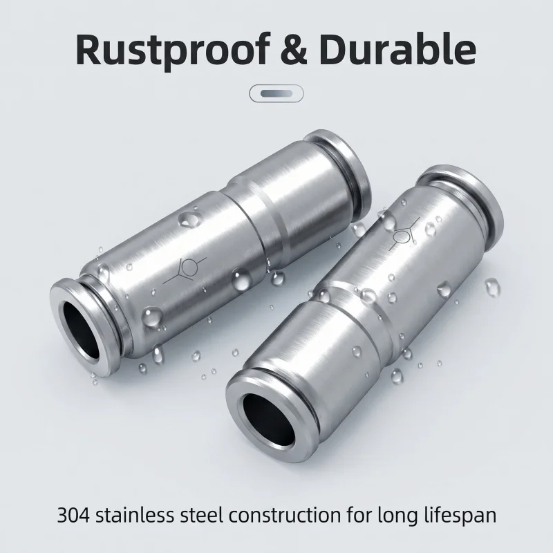 304PUV AKH Type Pneumatic One Way Check Valve 304 Stainless Steel Inline Non-Return Valve for Air Compressor Cylinder SystemTool