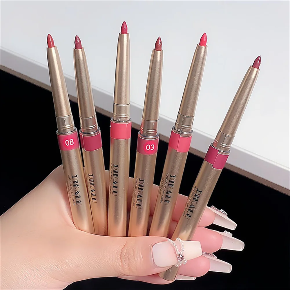 Automatic Rotation Lip Line Pen Lady Charming Lip Liner Soft Pencil Contour Makeup Lipstick Waterproof Moisturizing Cosmetics