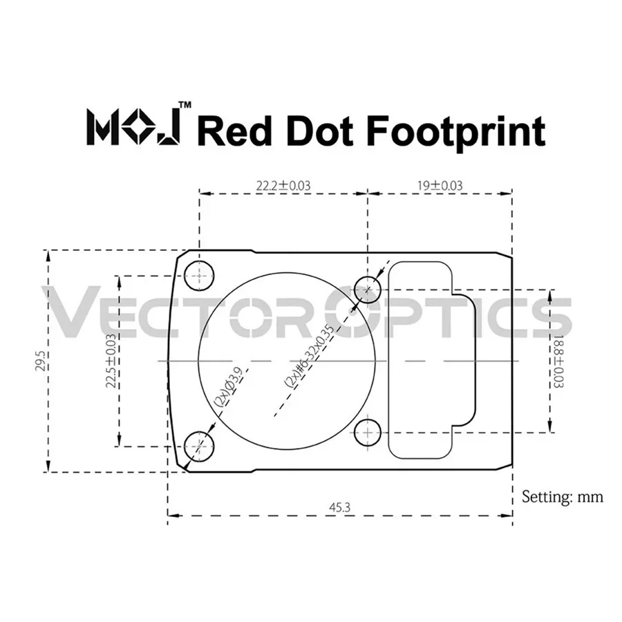 Vector Optics Designed for Frenzy SCRD-36 & SCRD-37 Line Red Dot Sights MOJ Footprint