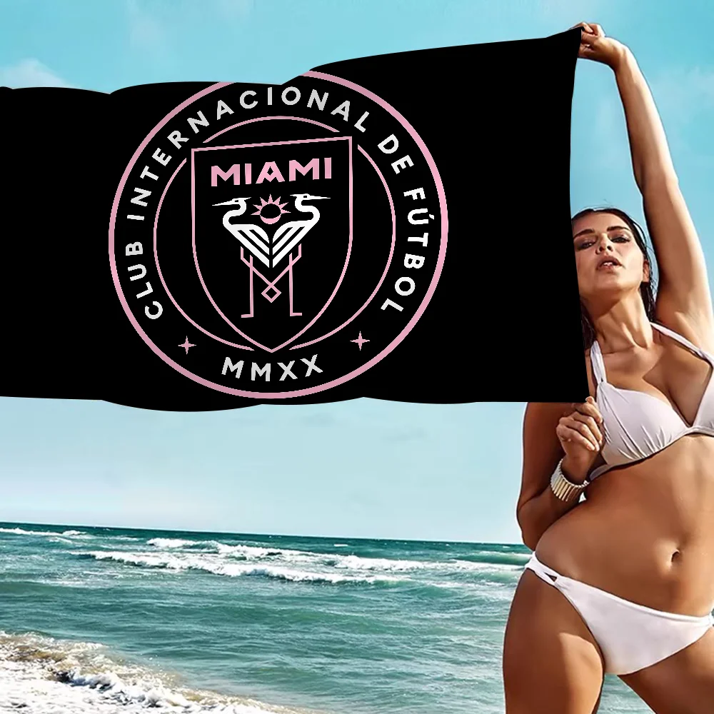 I-Inter M-Miami Beach Towel Colorful Bath Towels For Girl Microfiber Quick Dry Custom Sand Free Beach Yoga Spa Gym Pool
