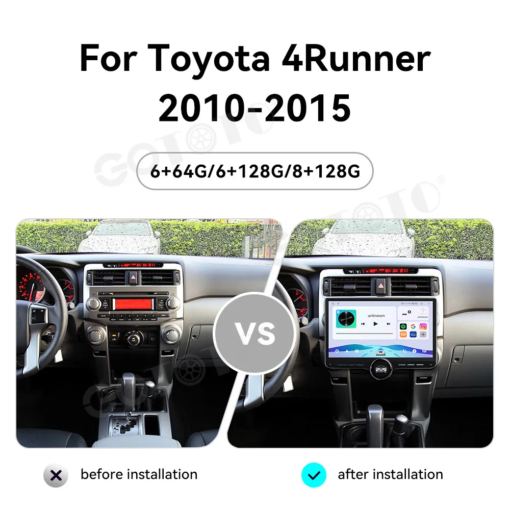 Radio Tape Recorder Android 15 11.5‑Inch For Toyota 4 Runner 2010‑2015 Car Multimedia Player GPS Navi Radio Stereo Head Unit