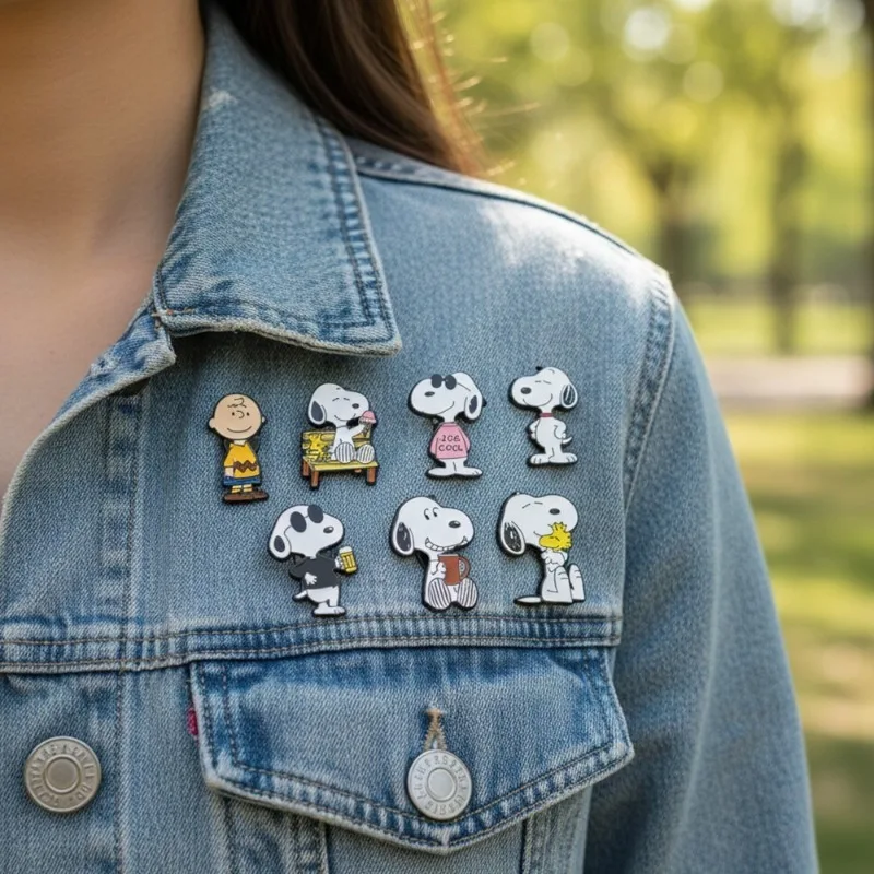 

Snoopy Cartoon Brooch Alloy Badge Clothing Backpack Accessories Cute Anime Character Lapel Pin Ornament for Decoration Souvenir