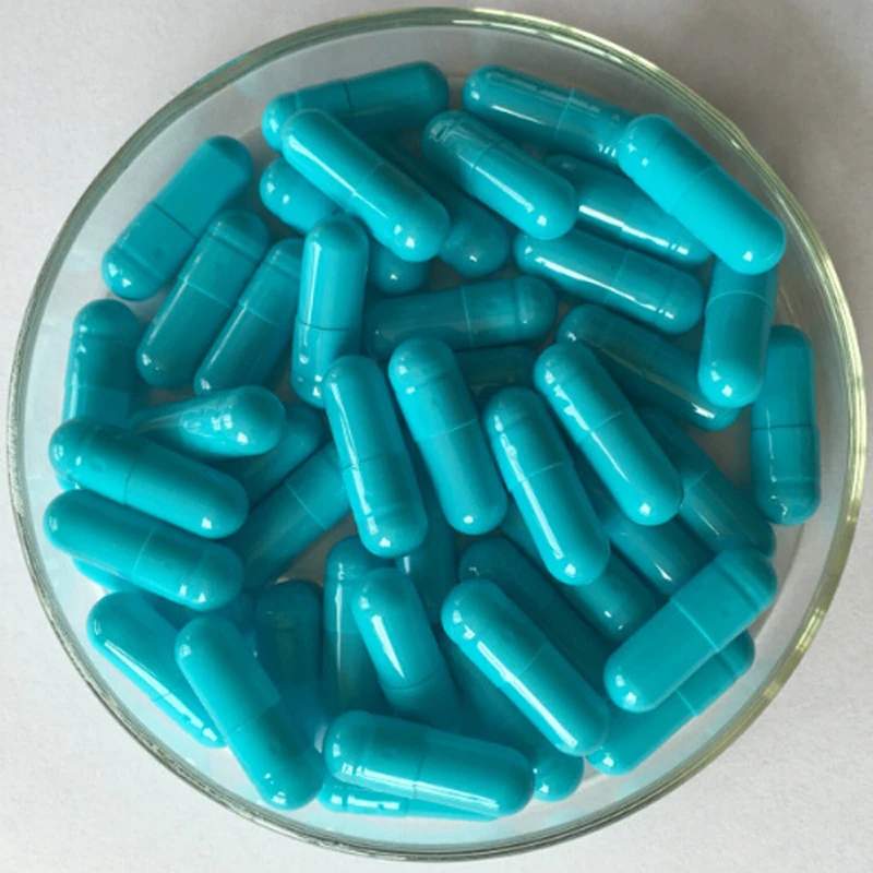 

(10,000pcs/pack) Size 0# light blue Colour Hard Gelatin Empty Capsule---Tops and Bottoms Separated