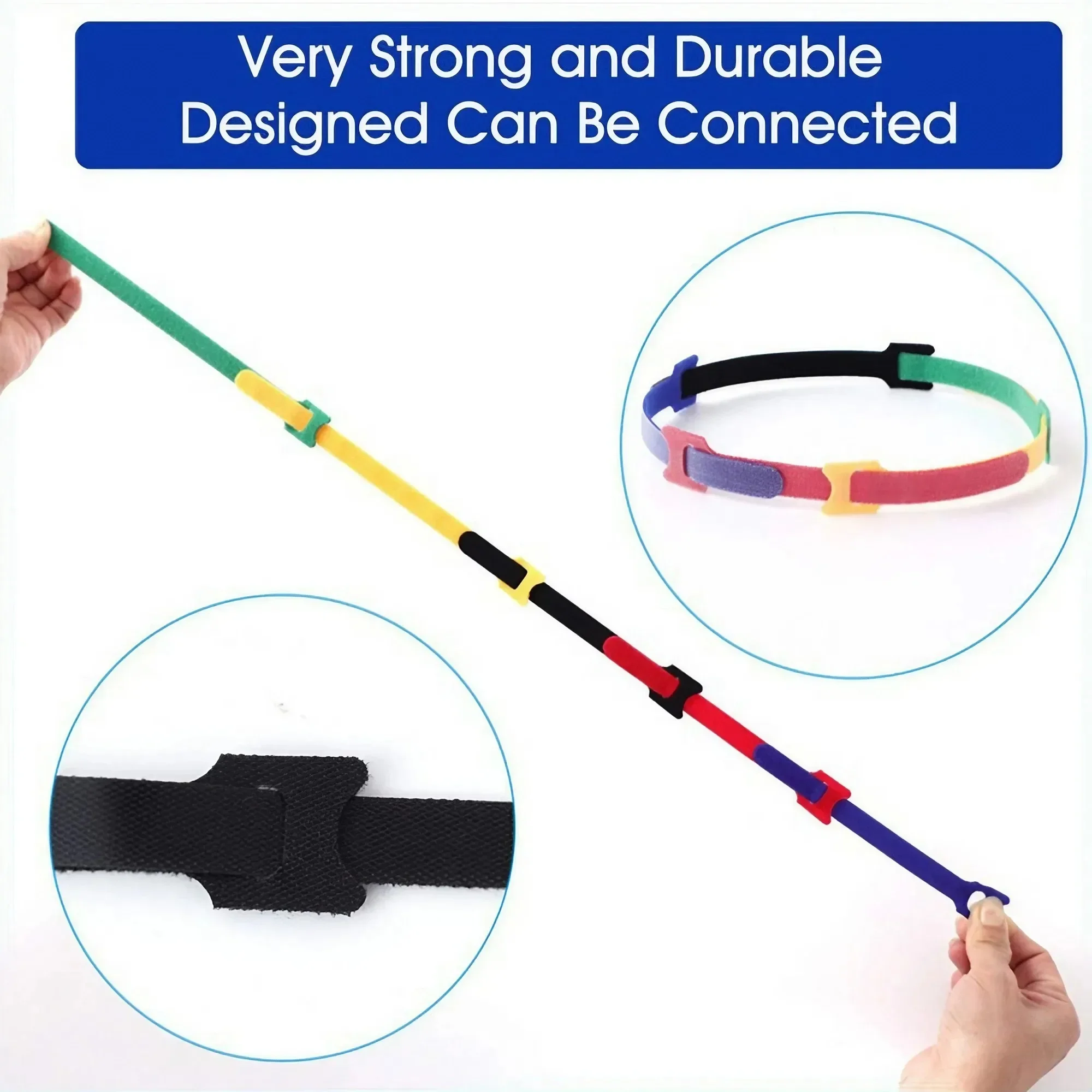 5/10/20/30/50 PCS Releasable Cable Manager Cable Ties Mouse Headset Cord Management Reusable Loop Tape Nylon Cable Ties