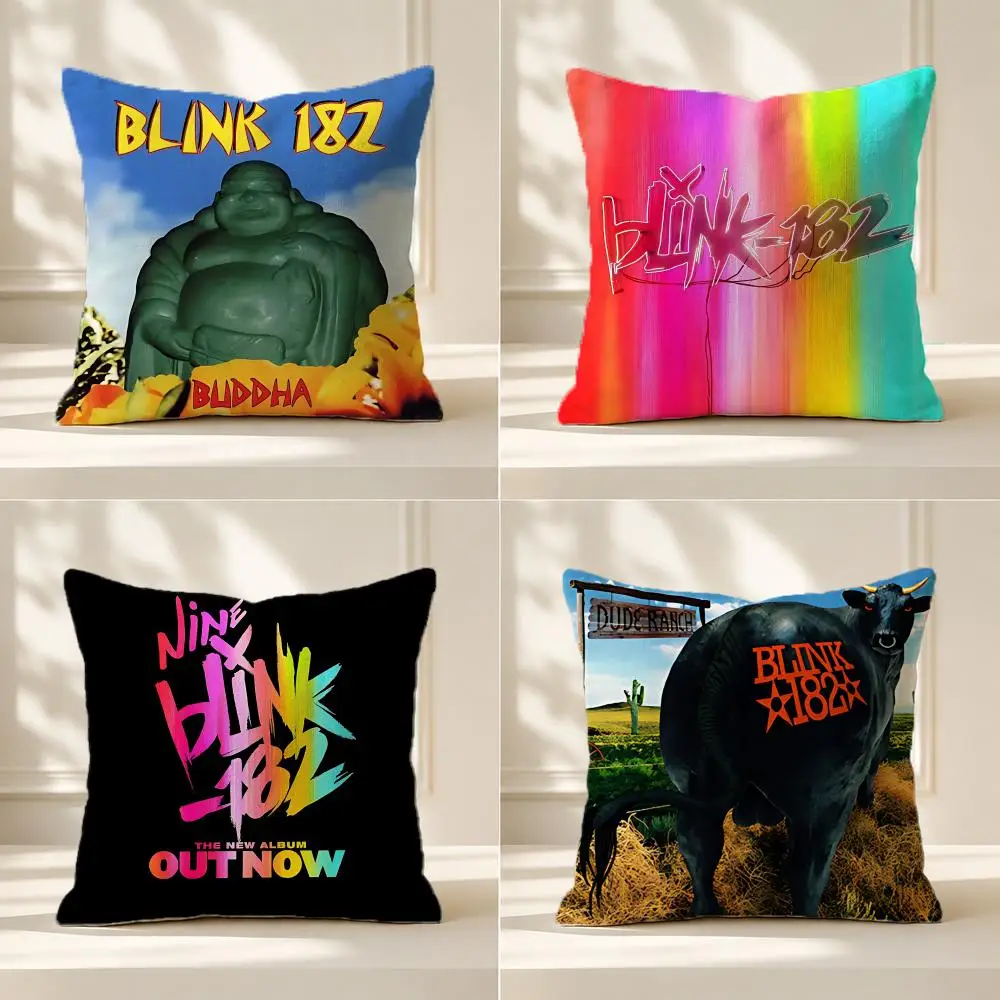 band Blink‑182 Cushion Cover Washable Soft Thick Cushion Cover Decorative Pillowcase for Sofa Living Room Home