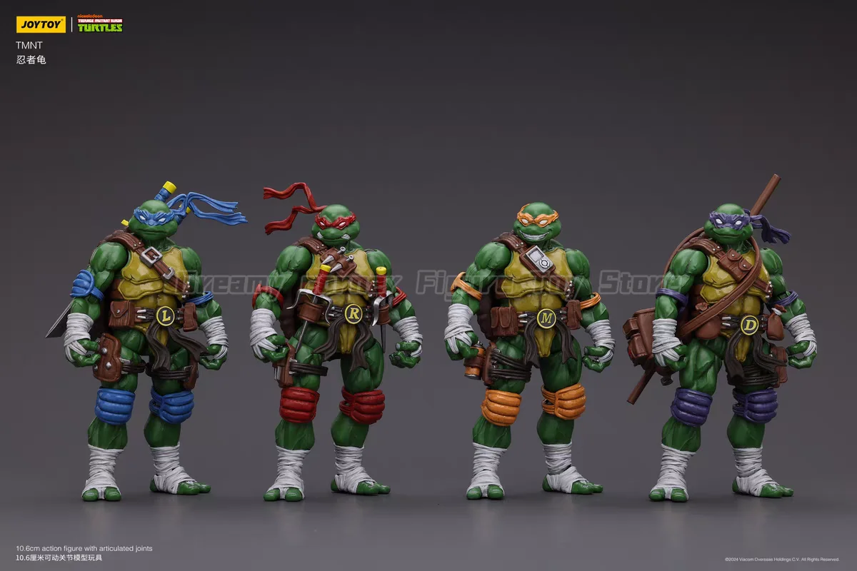 【In Stock】JOYTOY TMNT-Leonardo Raphael Michelangelo Donatello 1/18 Action Figure