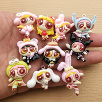 10pcs Resin Cartoon Charm for Jewelry Making Earring Necklace Bracelet Pendant Phone Diy Accessories Craft Supplies