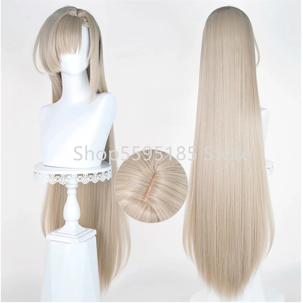 Ichinose Asuna Cosplay Wig 100CM Linen Long Straight Heat Resistant Synthetic Hair Pelucas For Halloween Party