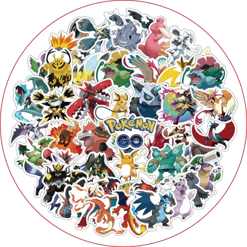 10/30/50PCS Pokemon Stickers Pack Kids Aesthetic Stationery Children's Deco Sketchbook Cute Anime Sticker Kawaii Classic Toys