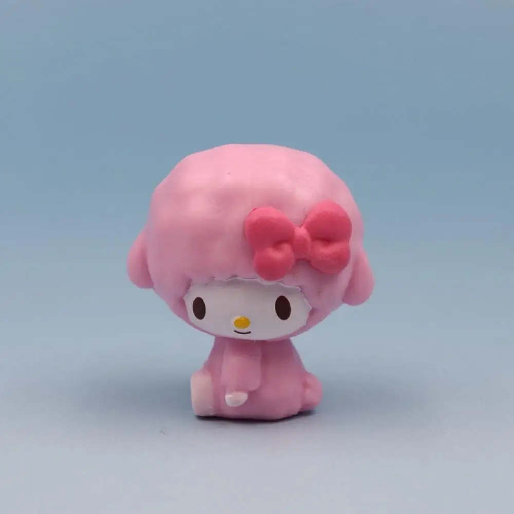 My Melody Sweet Sheep Sanrio Cute Doll Pink Set of 6 Diy Accessories Phone Case Cake Diy Handmade Pvc Material 3Cm Anime Figure