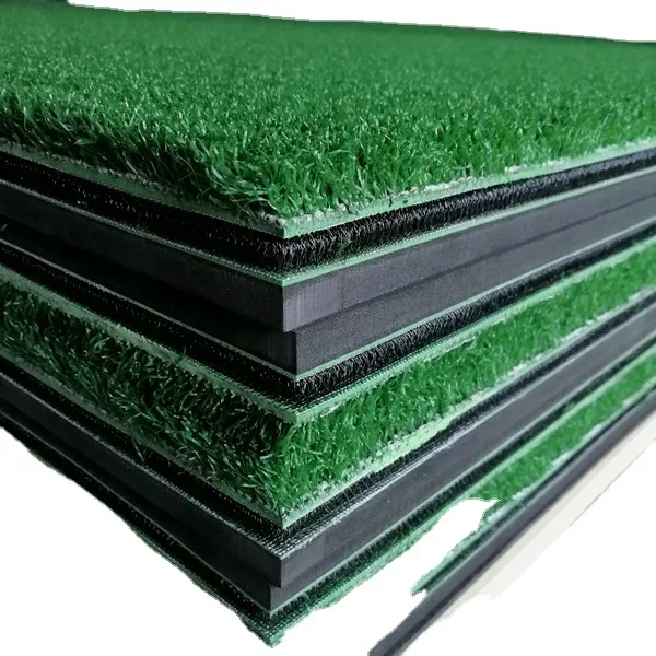 1.5x1.5m high elasticity nylon turf foam rubber 3D golf swing range practice mat