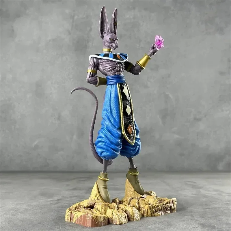 30cm Anime Dragn Ball Action Figure Beerus PVC Model Peripherals Statue Standing Back Hand Desktop Ornaments Decoration Toy Gift