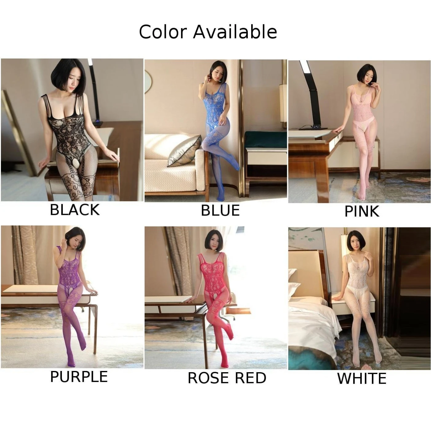 Wanita Seksi Pakaian Dalam Wanita Stoking Jala Tubuh Gaun Pakaian Dalam Baju Tidur Bodysuit Renda Tali Renda Seksi Memikat Hollow Keluar Jumpsuit