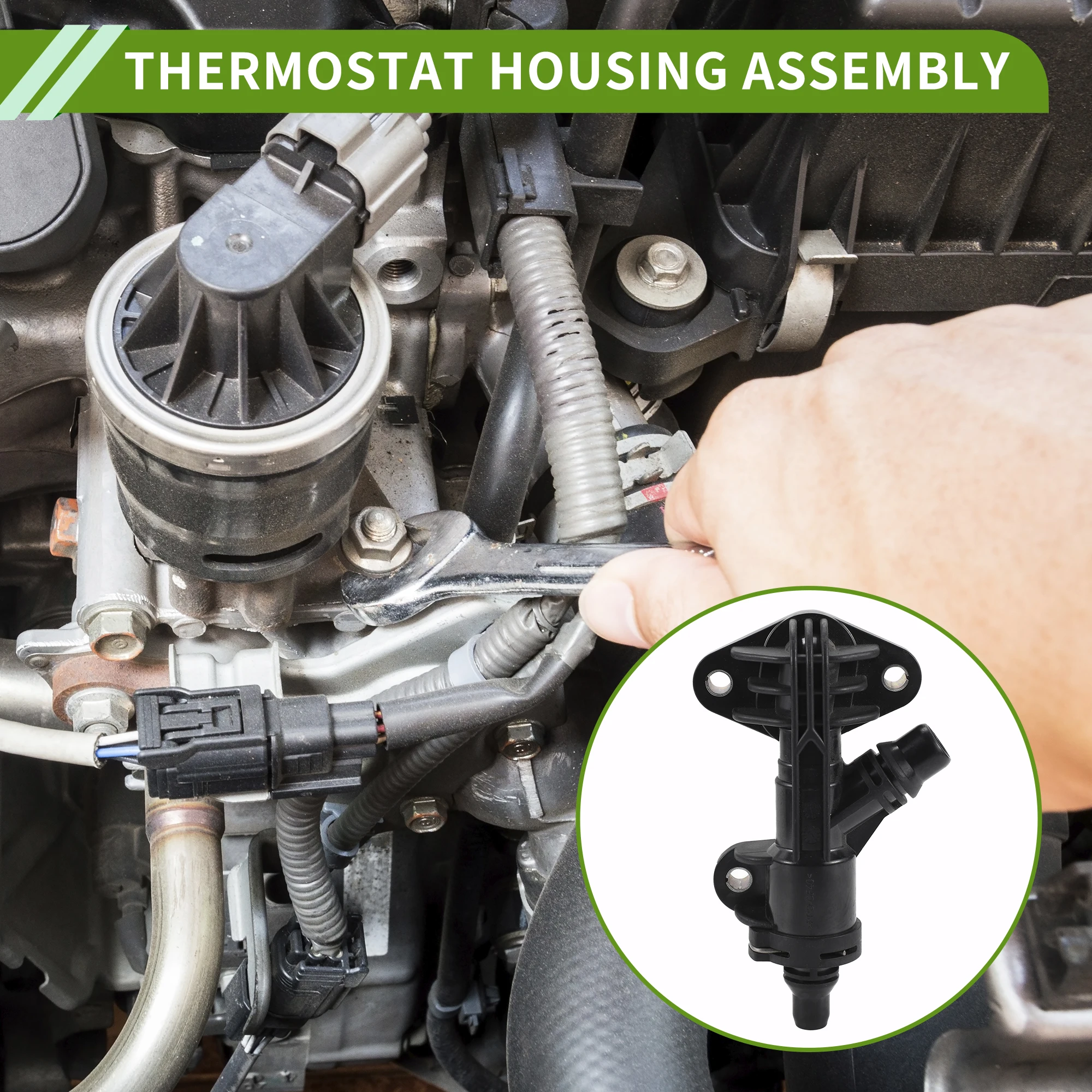 

X Autohaux Engine Coolant Thermostat Housing Assembly for BMW 535i 2011-2016 for BMW 750i