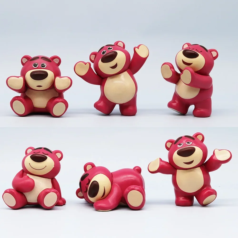 

[Забавный] 6 шт./лот DisneyToy Story3 Lotso клубничный медведь фигурка игрушки статуя коллекция модель украшение дома детский подарок
