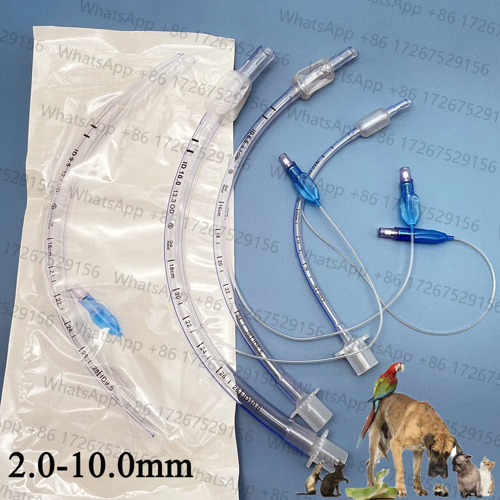 kit-com-5-baloes-de-inalacao-para-intubacao-endotraqueal-guiada-em-gatos-caes-e-ratos-com-tubo-et-e-cuff-para-inflar-e-visualizar-as-vias-aereas