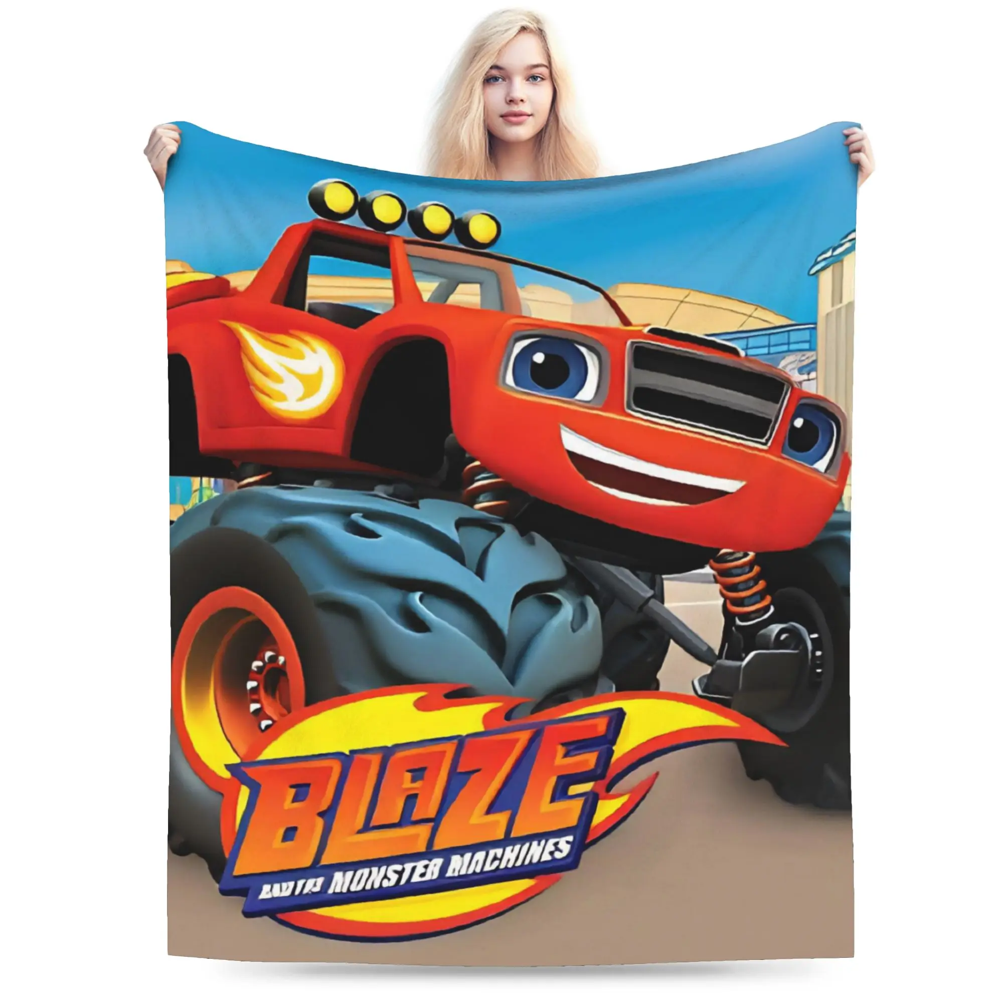 Blaze and the Monster Machines Throw Blanket for Couch  Soft Cozy Plush Blanket 50x60 Inches Multi-size Bedspread