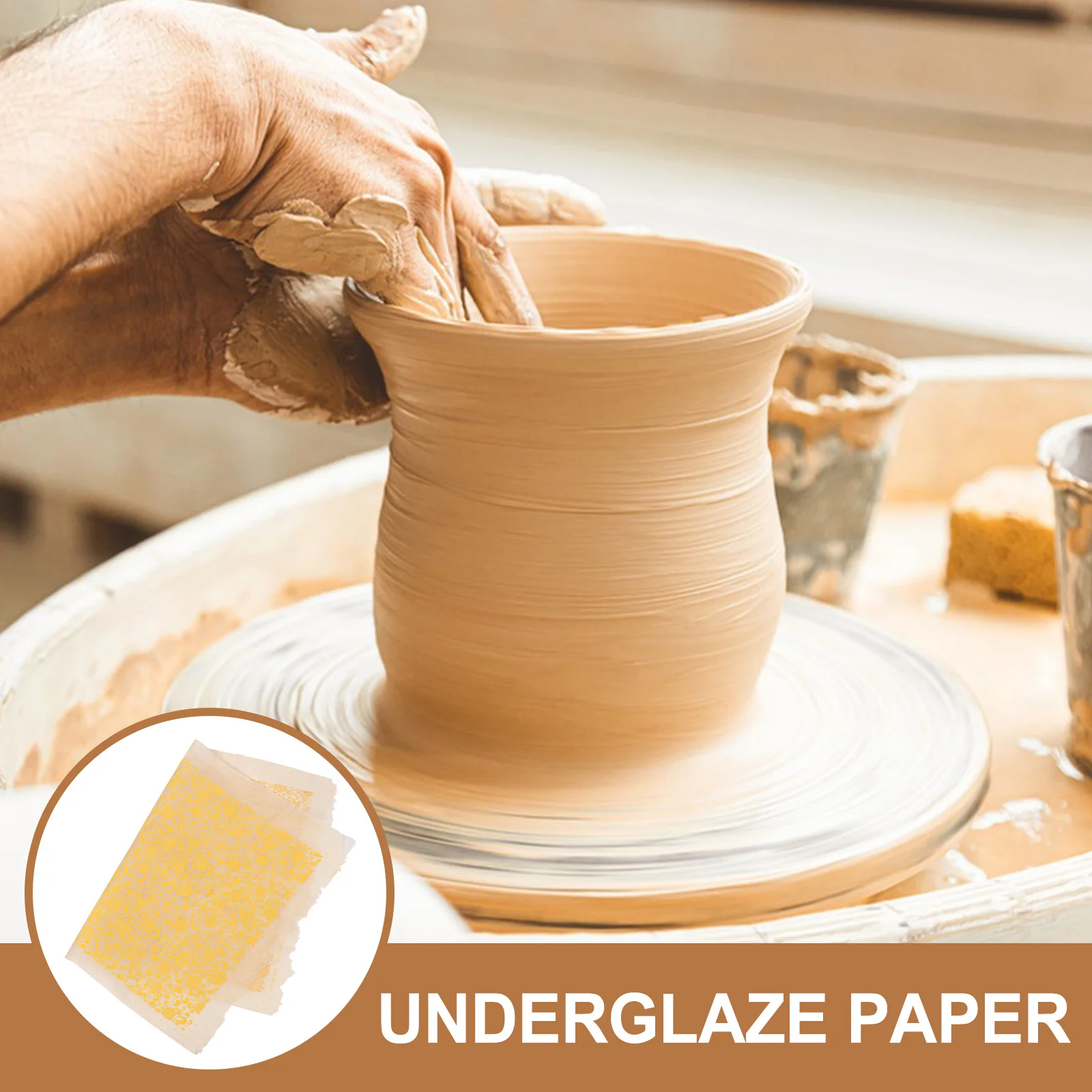 1 シート陶器下絵紙カット可能な転写デカール Diy セラミック工芸粘土装飾アートプロジェクト Diy アクセサリー