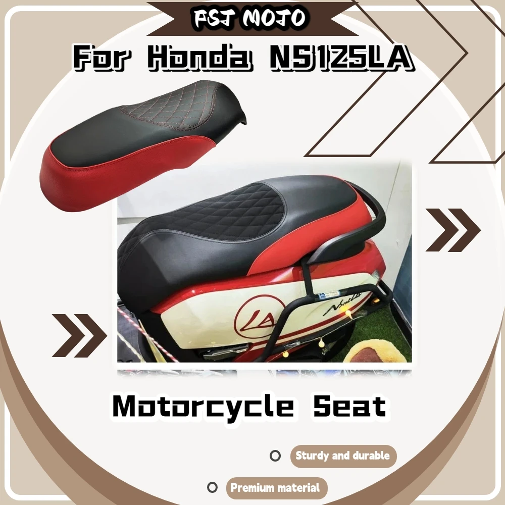 For Honda NS125LA Retro Style Leather Motorcycle Seat Thick Cushion For Cold Winter Riding Mod Accessories