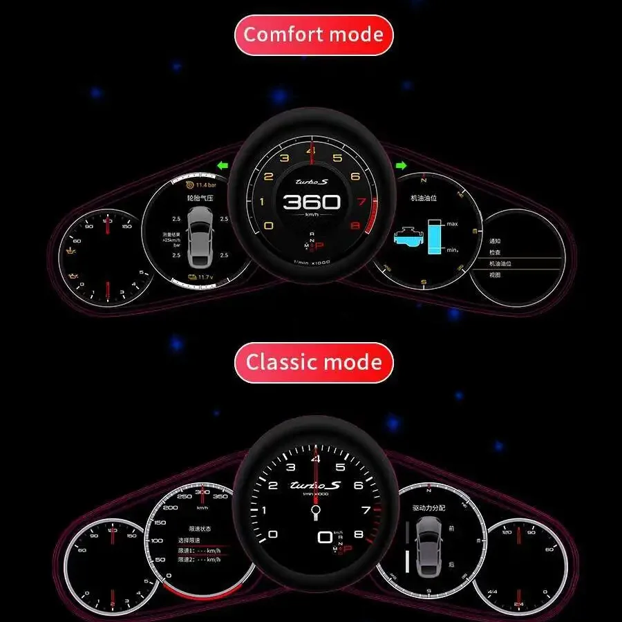 New Car LCD Digital Cluster For Porsche Panamera 2010-2016 Virtual Cockpit SpeedMeter Dash Screen Instrument Panel Unit