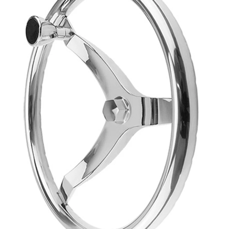 Polished 316 Stainless Steel Steer Wheel For Marine Boat Yacht With Control For Cable Helm