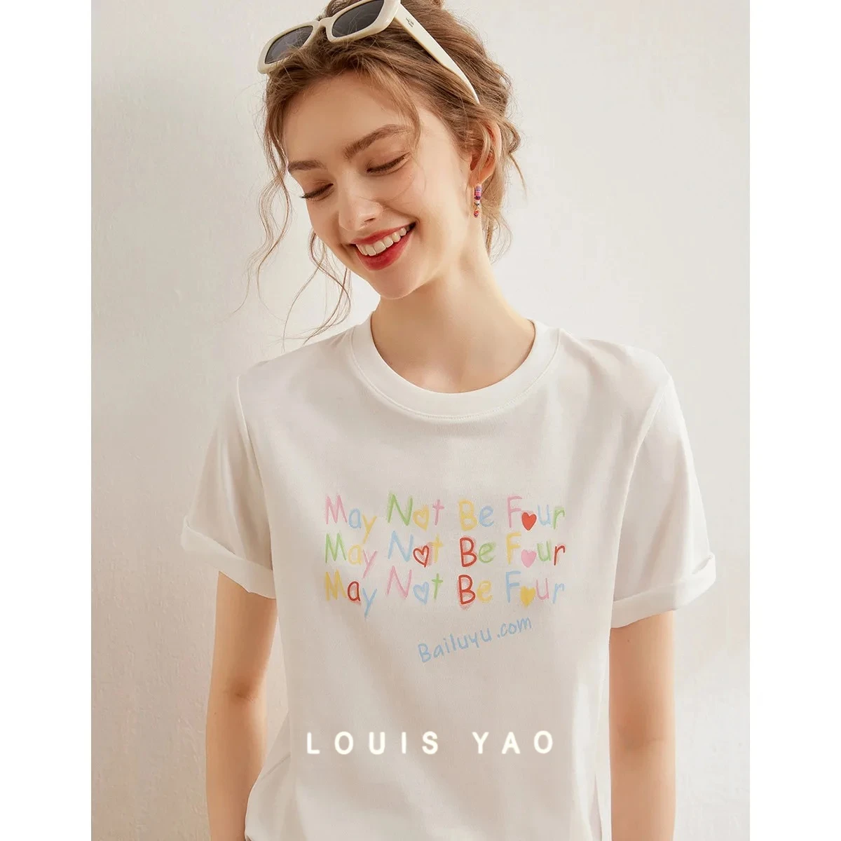 

Women Color Letter Print T-shirt 100% Cotton Tee O Neck Short Sleeve Basic Loose Top Female Clothing Summer New 2025