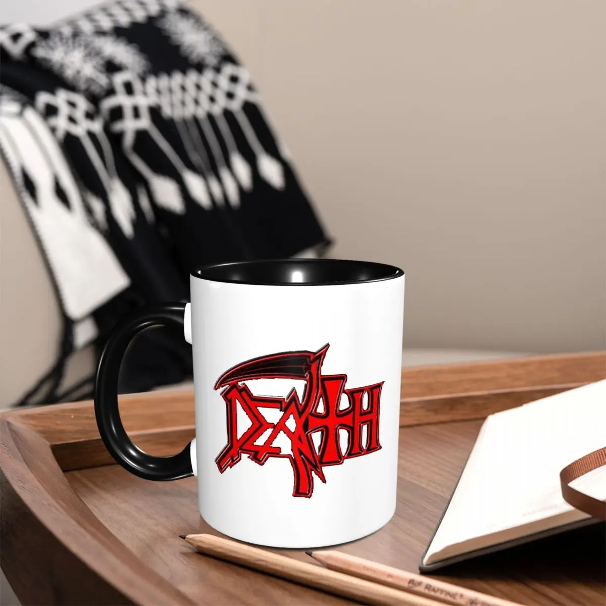 Death Metal Band Mug Funny Ceramic Coffee Cups Tea Mugs Milk Cup Drinkware Gifts for Friends