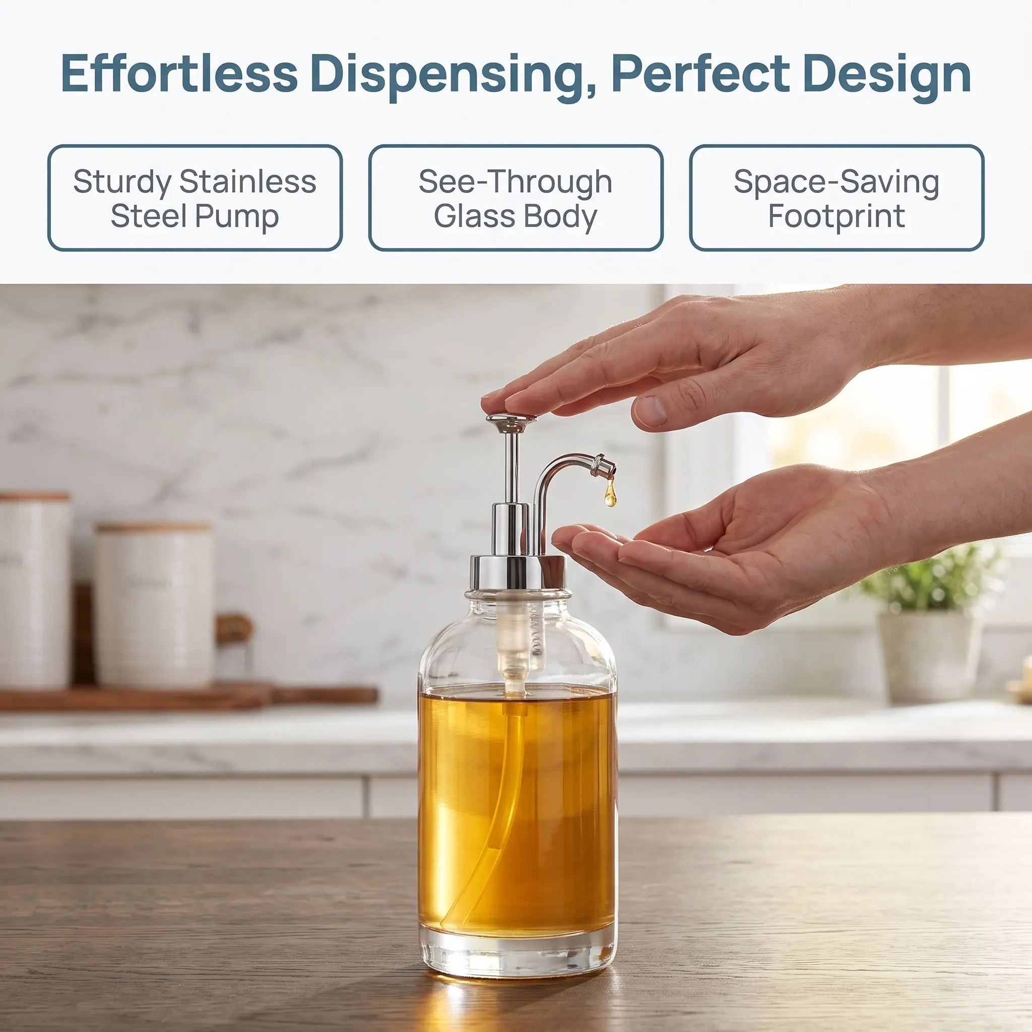 Syrup Dispenser Pump Bottle Transparent Compact Simple Design Honey Pot Juice Storage Sugar Pourer Dispenser for Coffee Bar