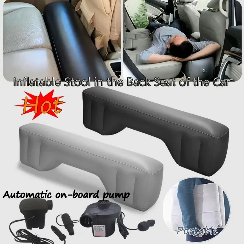 Colchón Inflable para Viajes en Auto, Cama de Aire para Asiento Trasero, Accesorios para Rellenar el Espacio Trasero, Almohadilla para Acampar en Larga Distancia