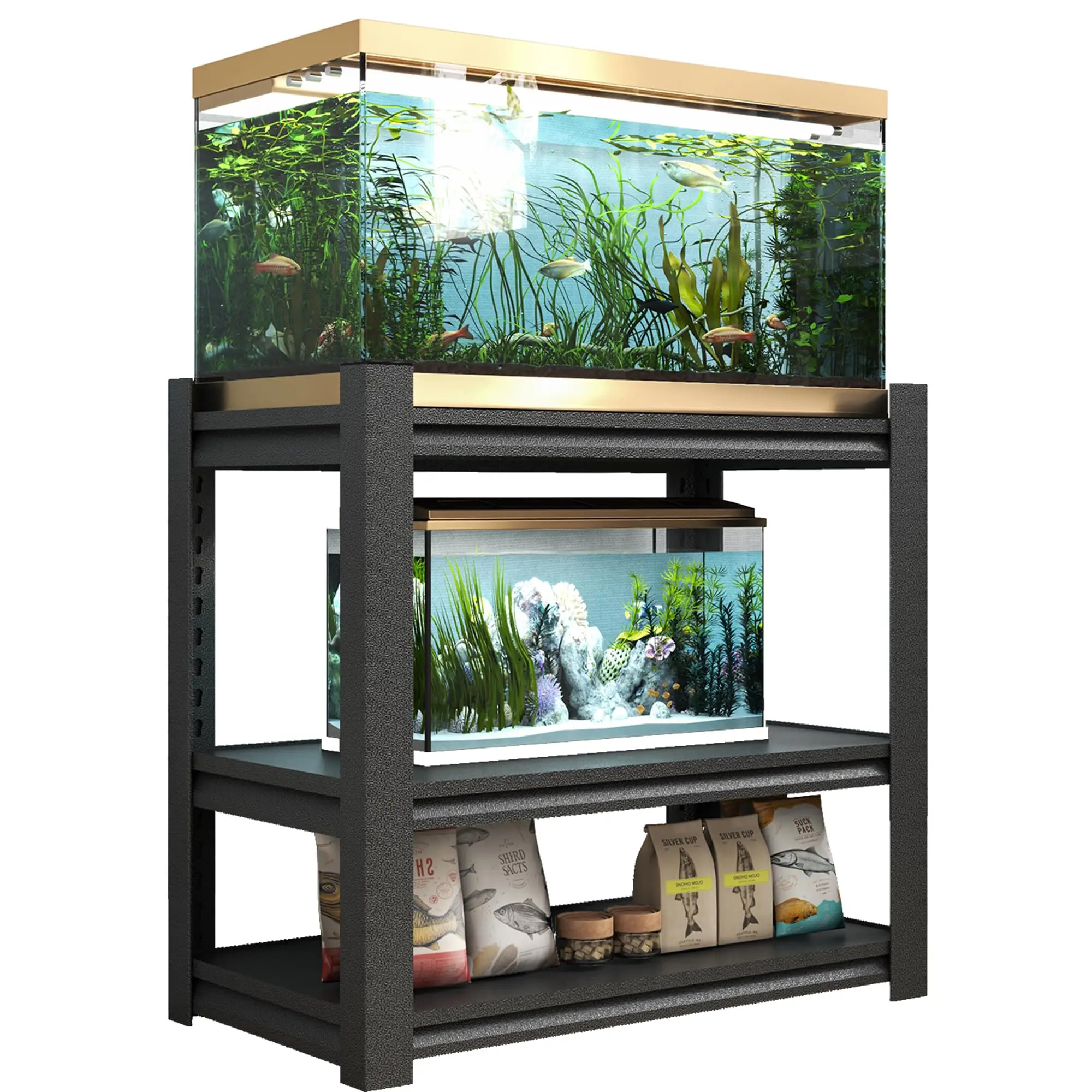 30 Gallon Fish Tank Stand - Metal Aquarium Stand, 34 